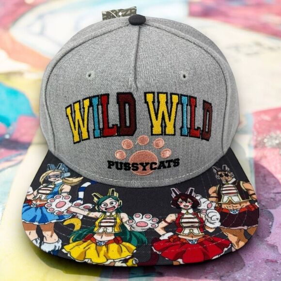 My Hero Academia Wild Wild Pussycats ADULT Snapback Hat Cap Flat Bill Anime NWT - Picture 14 of 14